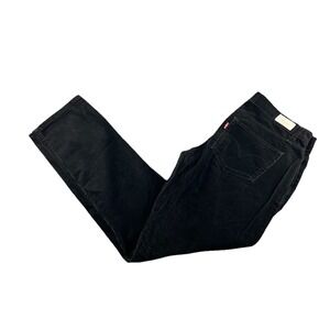 Levi's Too Superlow 524 Black Corduroy Skinny Jeans Women's 28x30 W32 L29 Pants